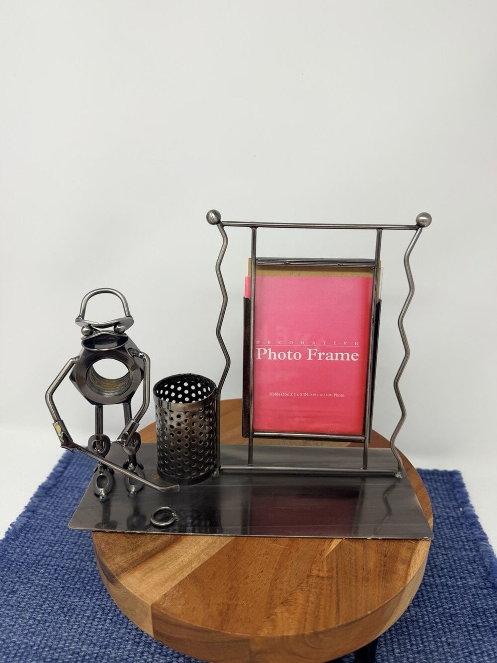 Steel Metal Golfer Putter Scrap Metal Picture Frame 5x3 Cute